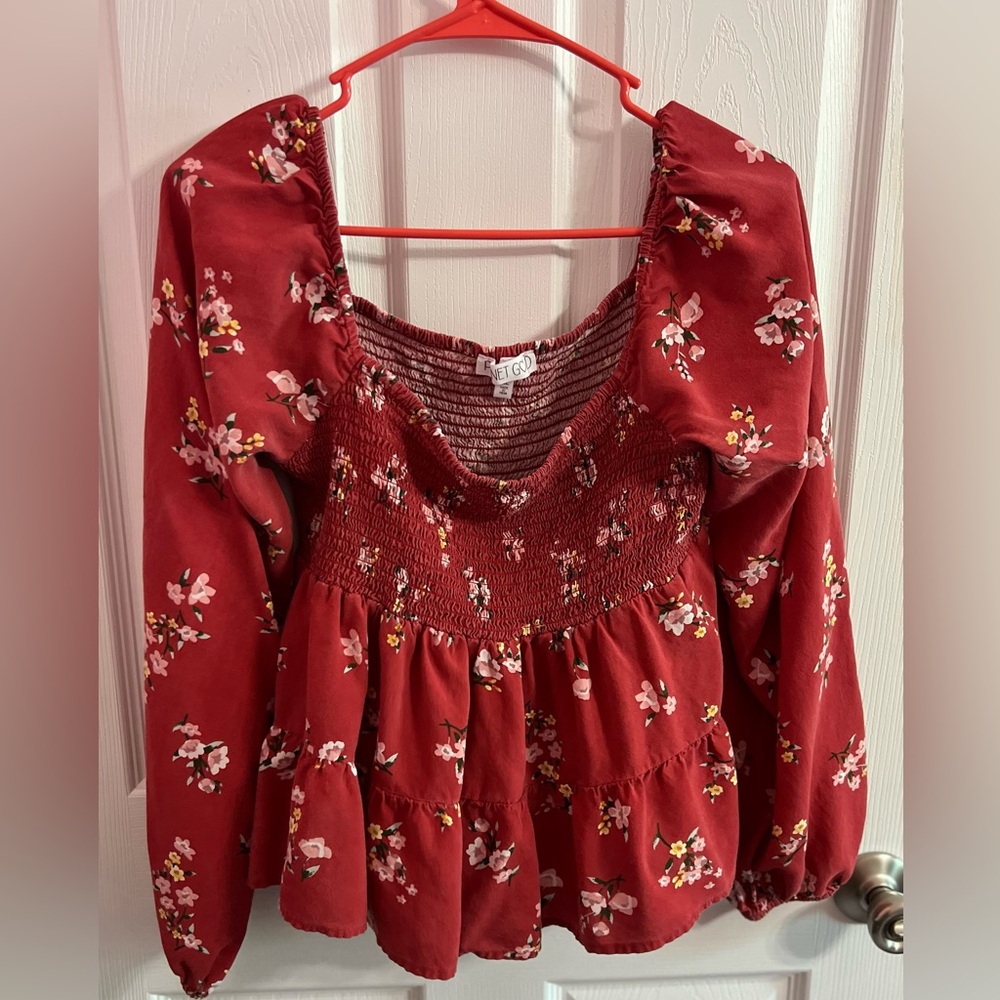 Planet Gold floral blouse size XL